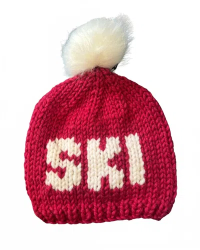 Gogo Sweaters Women's Ski Toque Beanie In Cranberry/snow In Multi