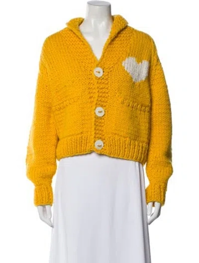 Pre-owned Gogo Wool Jacket In Yellow