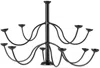 Gohar Black Egg Chandelier Centerpiece In Black