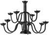 Gohar Black Taper Candelabra In Black