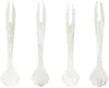 Gohar Off-white Champagne Lallier Edition Mother Of Pearl Seafood Pick Set, 4 Pcs In Mother Of Pearl