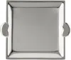 Gohar Silver Bean Square Tray In Stainless Steel