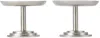 Gohar Silver Dessert Stem Set In Stainless Steel