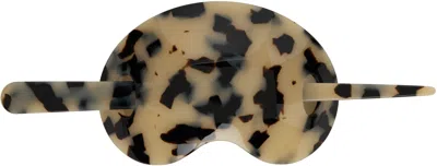 Gohar World Beige & Black Bean Barrette In Multi