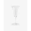 Gohar World Clear Cala Curved Wine Glass In Clear