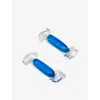 Gohar World Candy Murano Glass Cutlery Rest Set Of Two Lapis