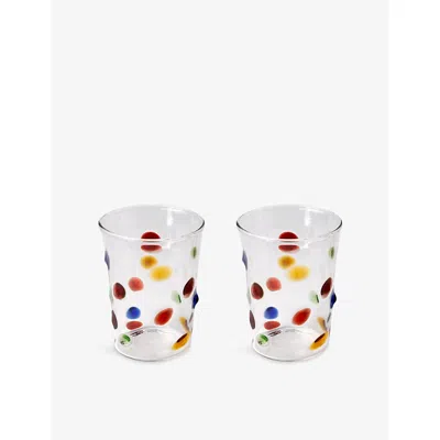 Gohar World Clear Egyptian Drinking Glasses Set Of 2 In White