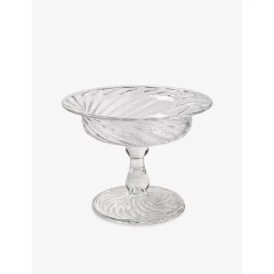 Gohar World Clear Spiral Egyptian Glass  Ice Cream Bowl In Transparent
