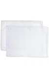 Gohar World Crochet Trim Placemats (set Of Two) In White