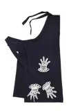 Gohar World Full Hands Lace-embroidered Apron In Black
