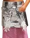 Gohar World Gohar Mini Lace Hands Apron In Silver