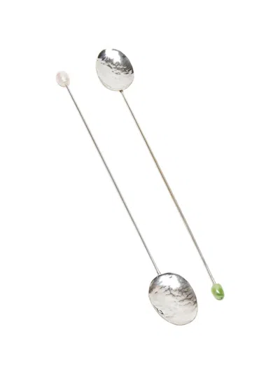 Gohar World Hammered Tableware Spoon In Silver