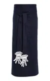 Gohar World Hands Lace-embroidered Apron In Black
