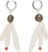 Gohar World Host Chicken Foot Coral Earrings