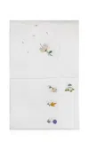 Gohar World Á Jour & Flora Embroidered Linen Dinner Napkin