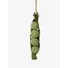 Gohar World Mens Green Bean Crochet Bag Charm 10cm In Green