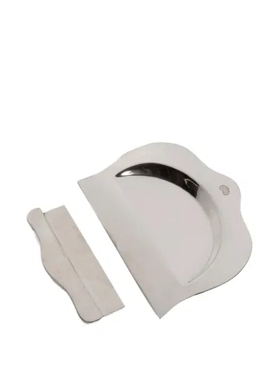 Gohar World Mini Engraved Crumb Catcher (set Of Two) In Silver