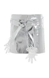 Gohar World Mini Hands Lace-embroidered Apron In Silver