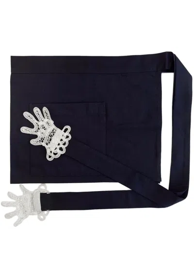 Gohar World Mini Lace Hands Apron In Blue