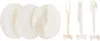 Gohar World Off-white Bow Aperitif Dish Set In Mother Of Pearl