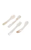 Gohar World Set-of-four Mother-of-pearl Spoons In White
