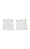 Gohar World Set-of-two Lace Coasters With Pearls In White