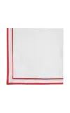 Gohar World Set-of-two Striped Cotton-linen Dinner Napkins In Red