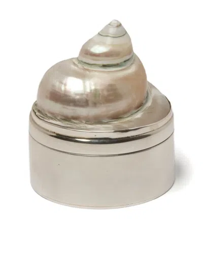 Gohar World Shell Jewelry Box In Silver