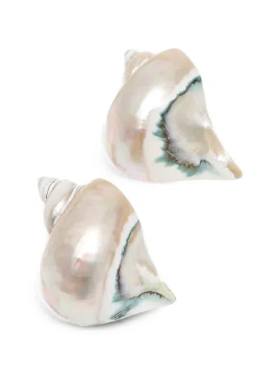 Gohar World Shell Napkin Rings (set Of Two) In Neutral
