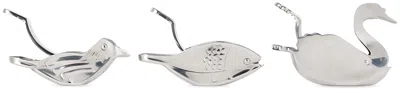 Gohar World Silver Lemon Squeezer Trio Set, 3 Pcs In Stainless Steel