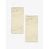 Gohar World Striped Cotton-blend Cutlery Pouches Set Of Two Butter