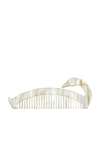 Gohar World Swan Hair Comb In Neutral
