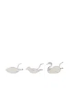 Gohar World Trio Lemon Squeezers In Silver