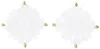Gohar World White & Green Lace & Pearl Coaster Set In White Pea Green