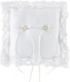 Gohar World White Battenburg Lace Ring Pillow