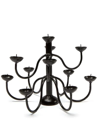 Gohar World Wrought-iron Candelabra In Black