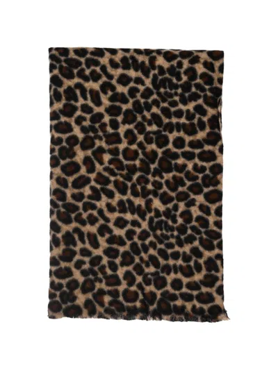 Goia Leopard-print Scarf In Brown