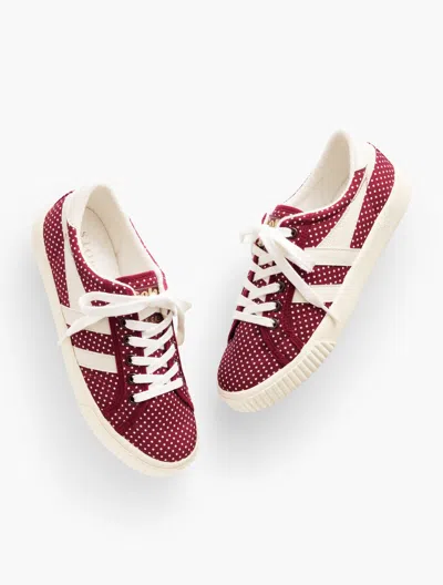 Gola Â® Mark Cox Tennis Sneakers - Timeless Dots - Rich Burgundy/white - 7m Talbots In Rich Burgundy,white