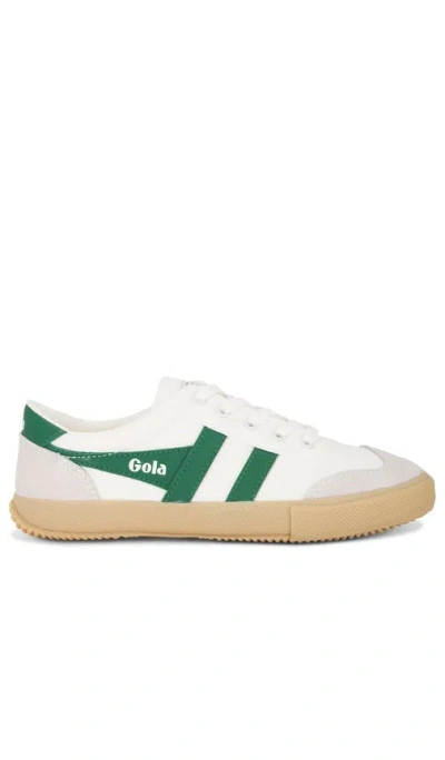 Gola Badminton Sneaker In Off White  Green  & Gum