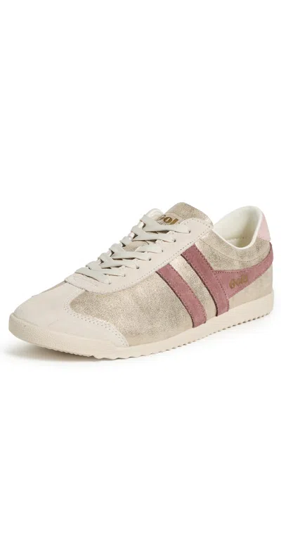Gola Bullet Blaze Sneakers Gold/brownrose/chalk Pink In White