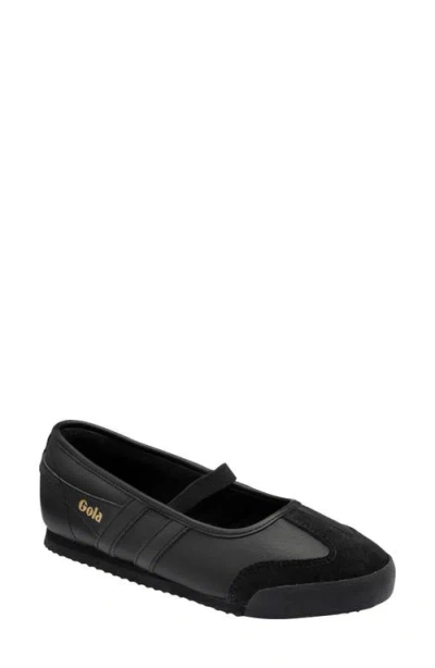 Gola Celestra Leather Mary Jane Sneaker In Black