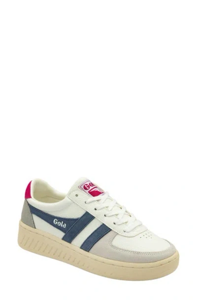 Gola Classics Grandslam Trident Sneaker In White/moonlight/fuchsia