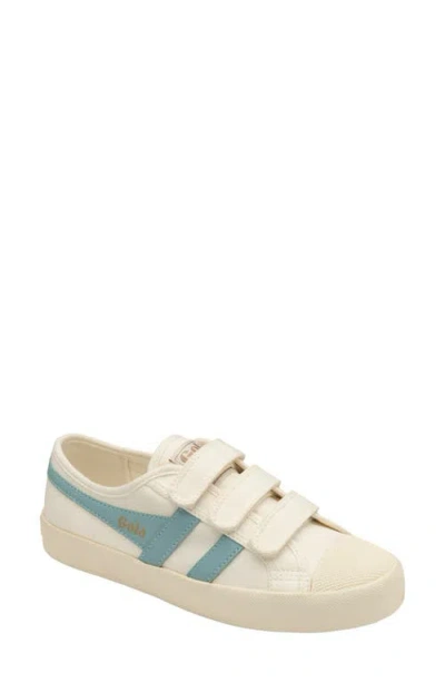 Gola Coaster Low Top Sneaker In Off White/powder Blue