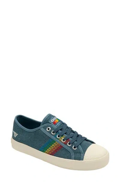 Gola Coaster Rainbow Stitch Sneaker In Blue