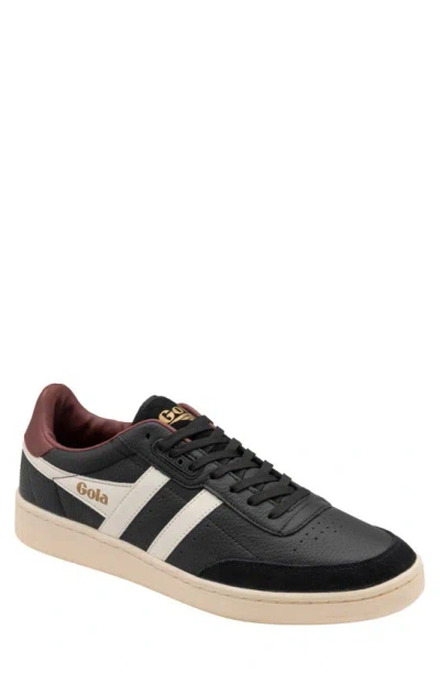 Gola Contact Sneaker In Black/ White/ Burgundy/ Gum