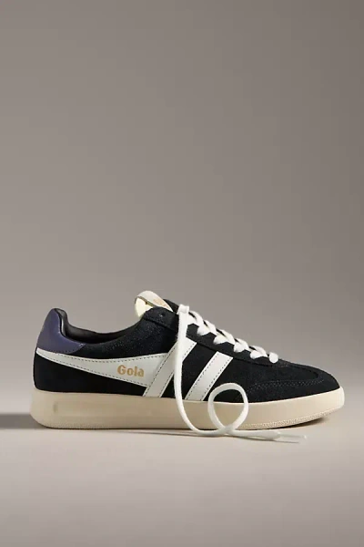 Gola Cyclone Leather Trainers In Black