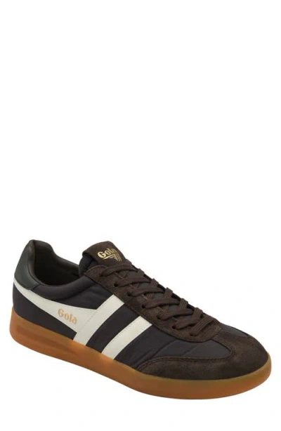 Gola Cyclone Sneaker In Mocha/white/dark Khaki