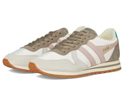 Gola Daytona Chute Clb337 Sneaker Women's White Suede Lifestyle Shoes Rhs4437 In Multi