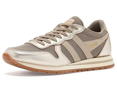 Gola Daytona Glimmer Trainers Women's Cross Training Shoes Rhino/gold/bone: 8 B - Medium, Leather/textile In Animal Print