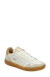 Gola Eagle '86 Off White And Light Caramel Suede Leather Sneakers In Off White/light Caramel/gum